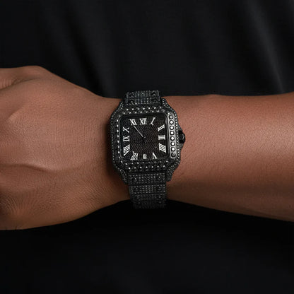 Diamond Quartz Wrist Watch || ساعة يد كوارتز الماسية