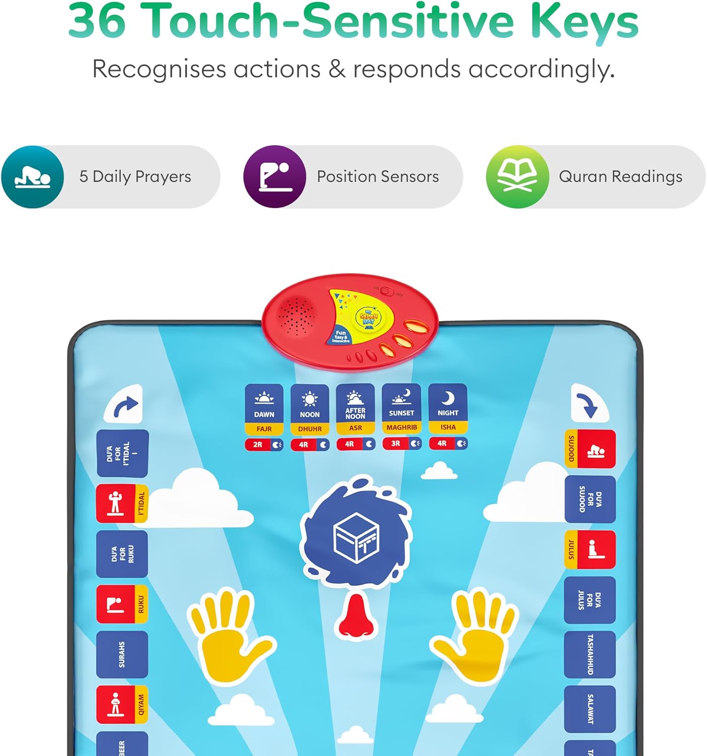 EDUCATIONAL LEARNING PRAYER MAT - 36 ACTIVITIES